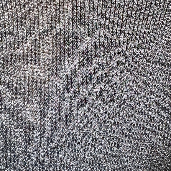 Vintage 1970s Cardigan Set Metallic Knit Lurex Blue Green Silver EUC Renée Tener - Picture 8 of 9